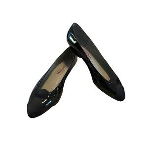 Vintage Pappagallo Flats Patent Leather Black 9 M